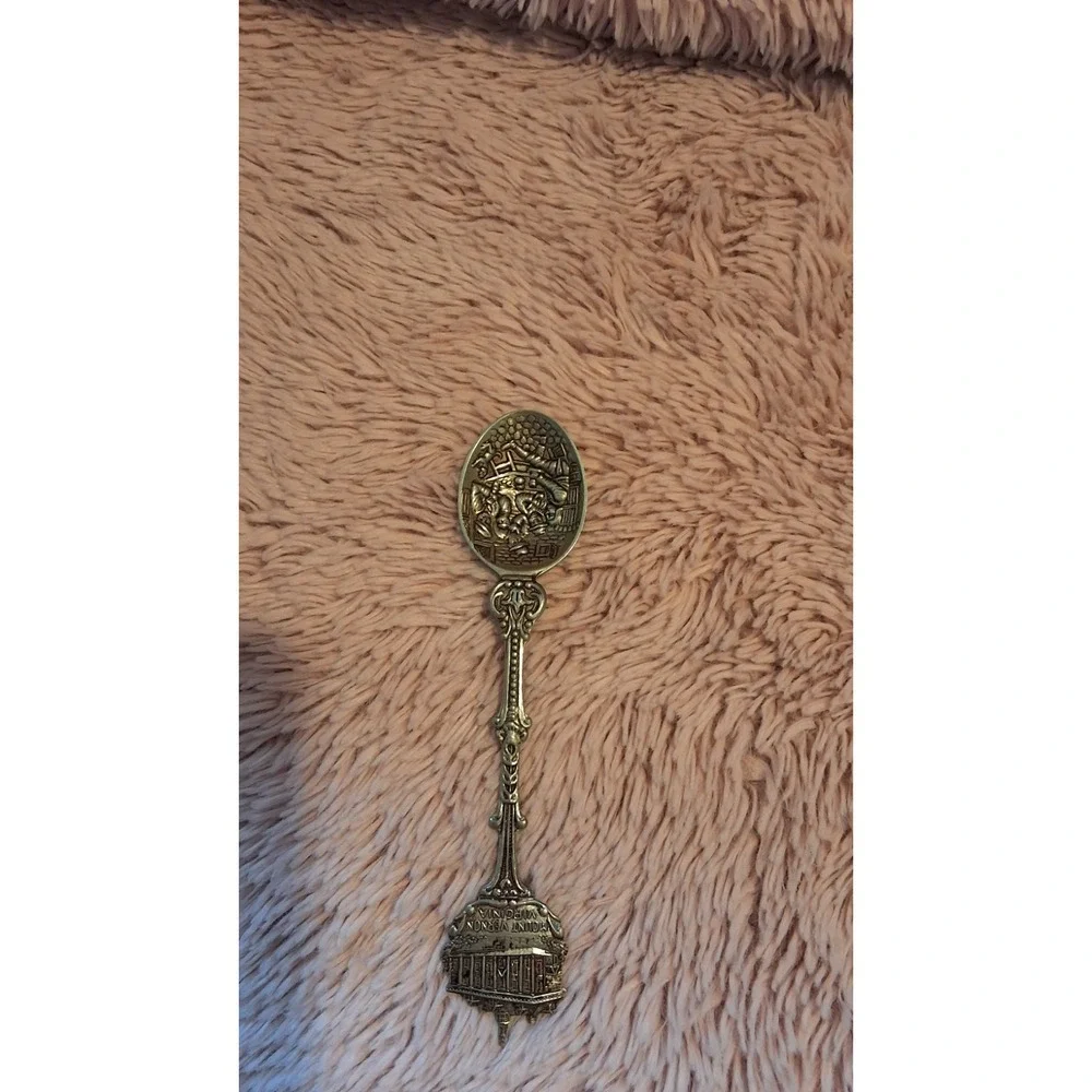 Disney‎ Lot of 4 Metal Souvenir Spoons Silver/Gold/Blue Epcot Center Space Coast
